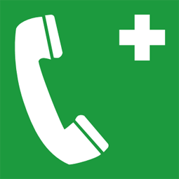 Symbol Notruftelefon